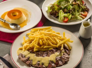 Paris para Um: Entrecôte com Batatas Fritas