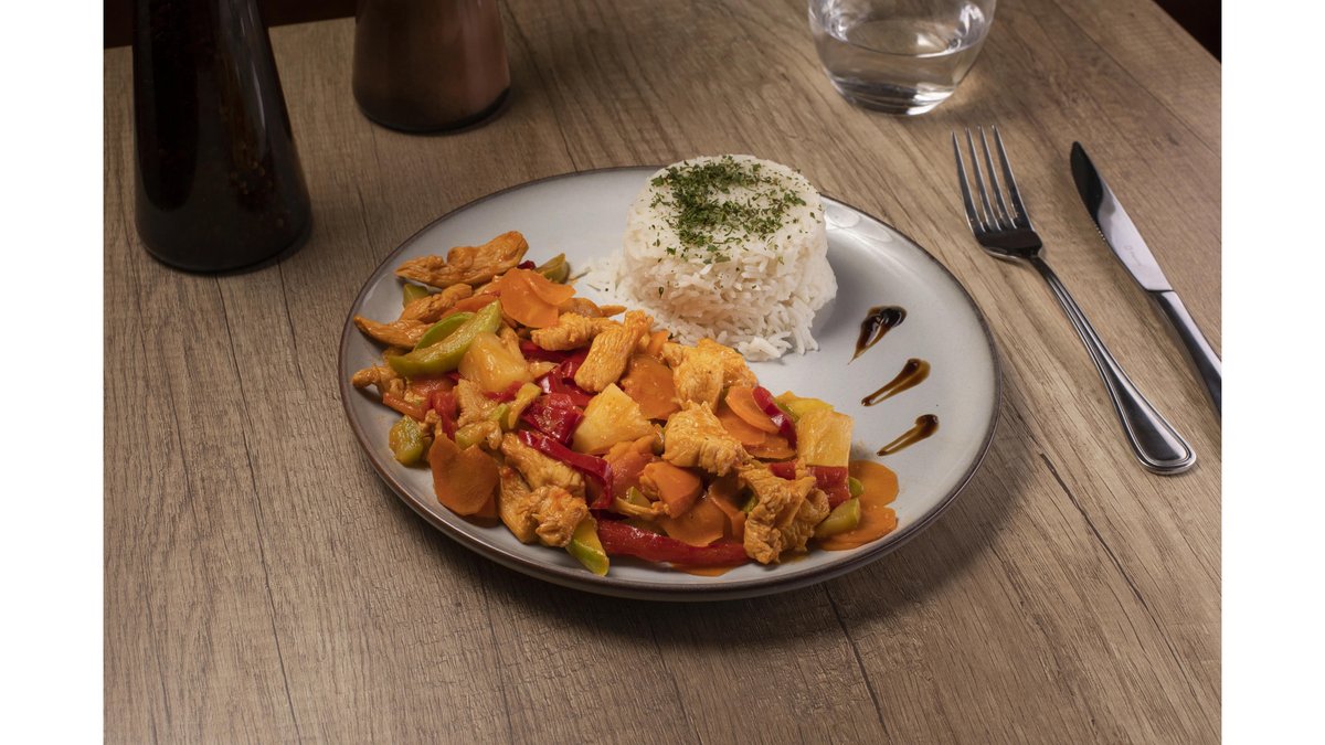 Meniu piept de pui cu orez and legume 450g