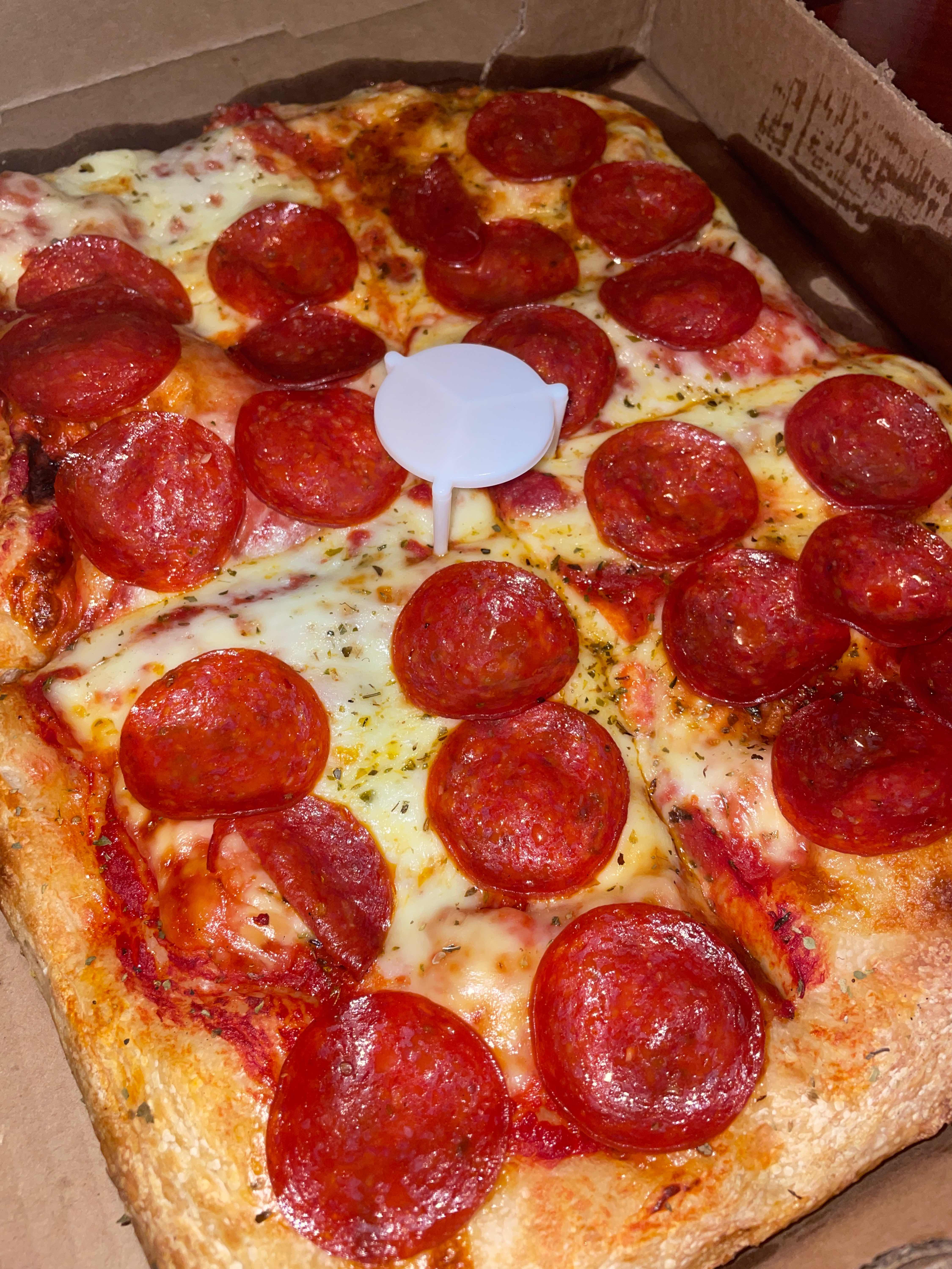 4 slices square Sicilian pepperoni (no other toppings)