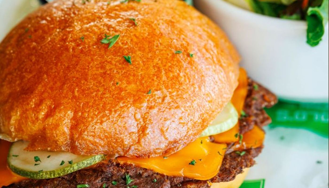 Plant-Based Stack Burger with House Bun
