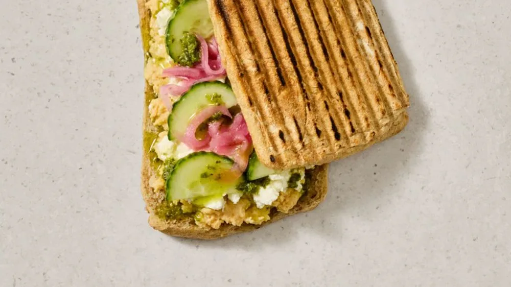 Hummus feta sandwich