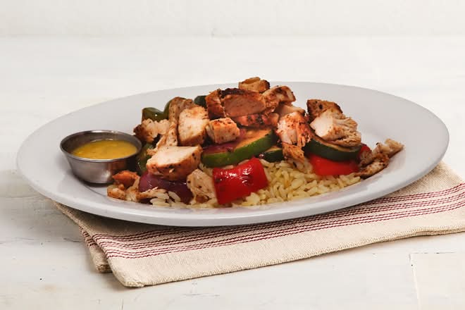 Chicken Kabobs and Rice