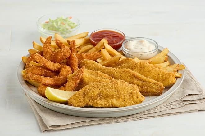 Fried Catfish and Crispy Shrimp Platter