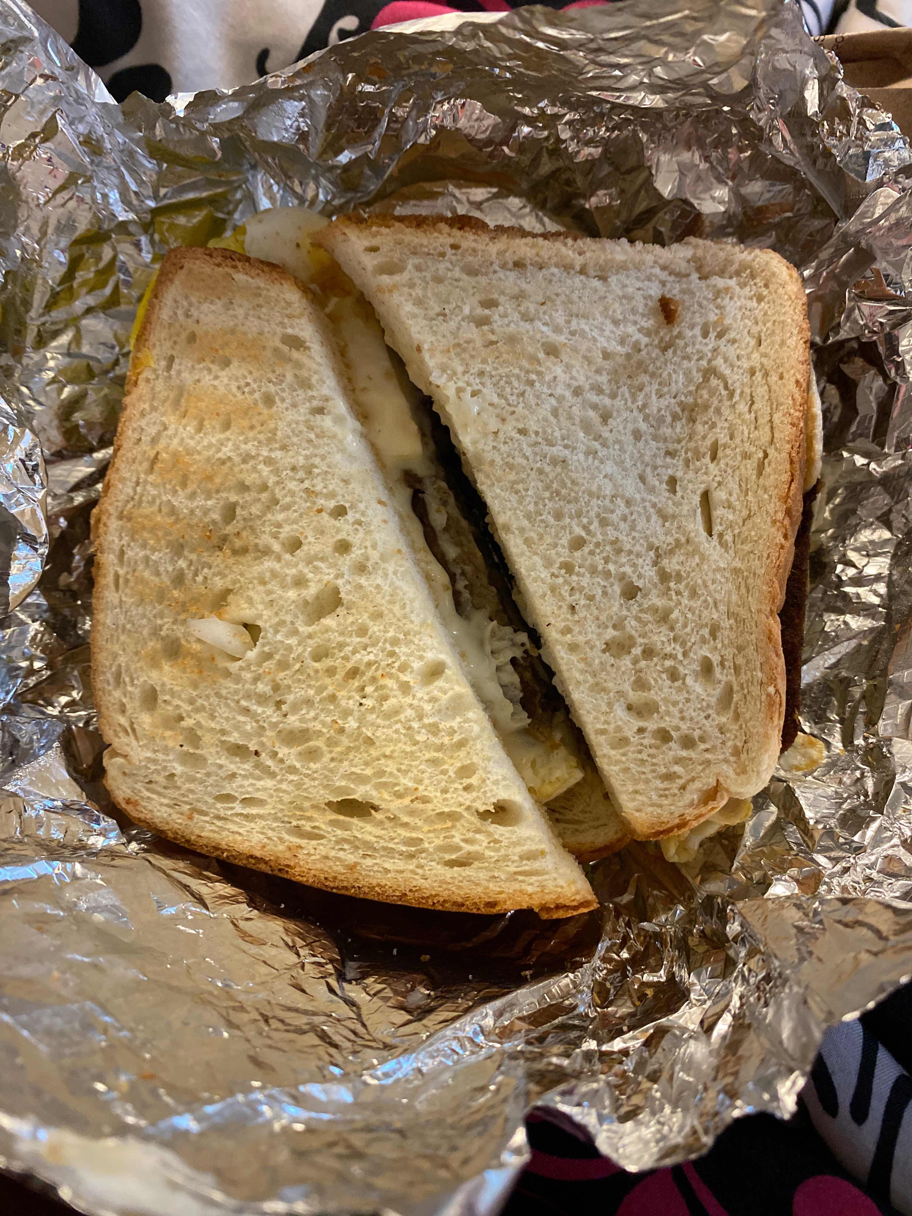 Fried Egg Sandwich with Meat