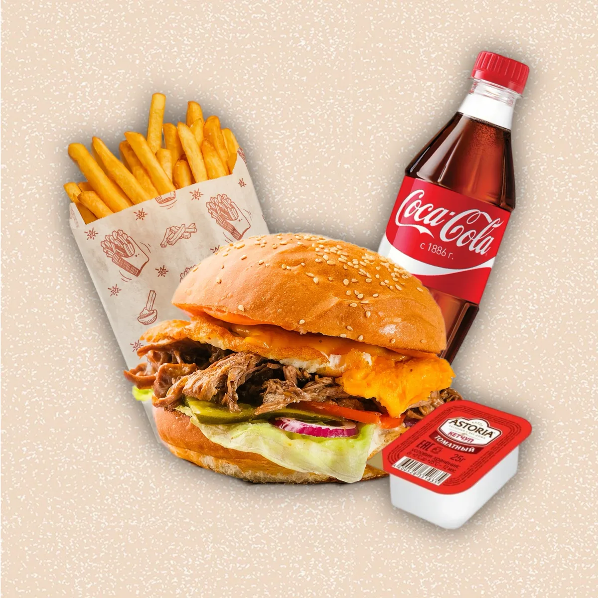 Комбо BBQ + Coca-cola 0.5 L