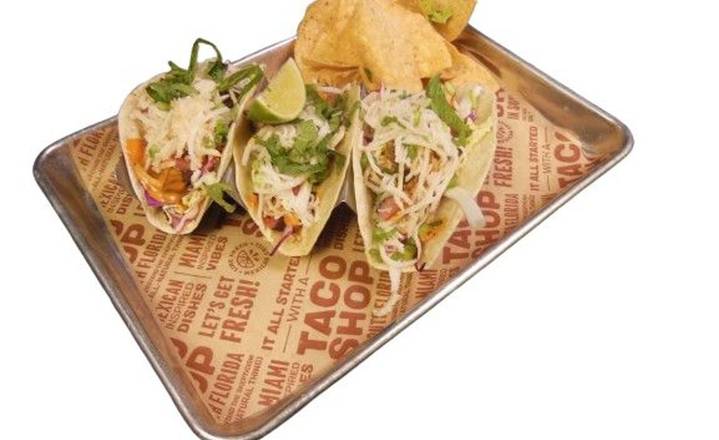 Three Carne Asada Tacos