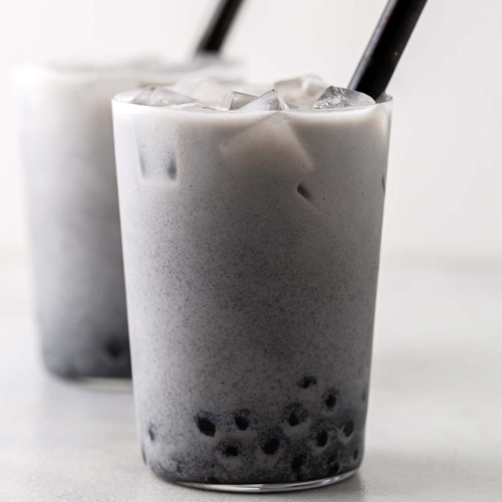 Black Sesame Moonlight Boba Tea