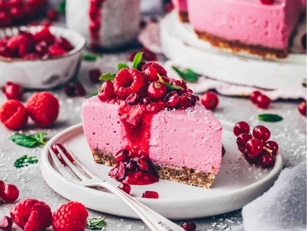 Raw Raspberry Cheesecake