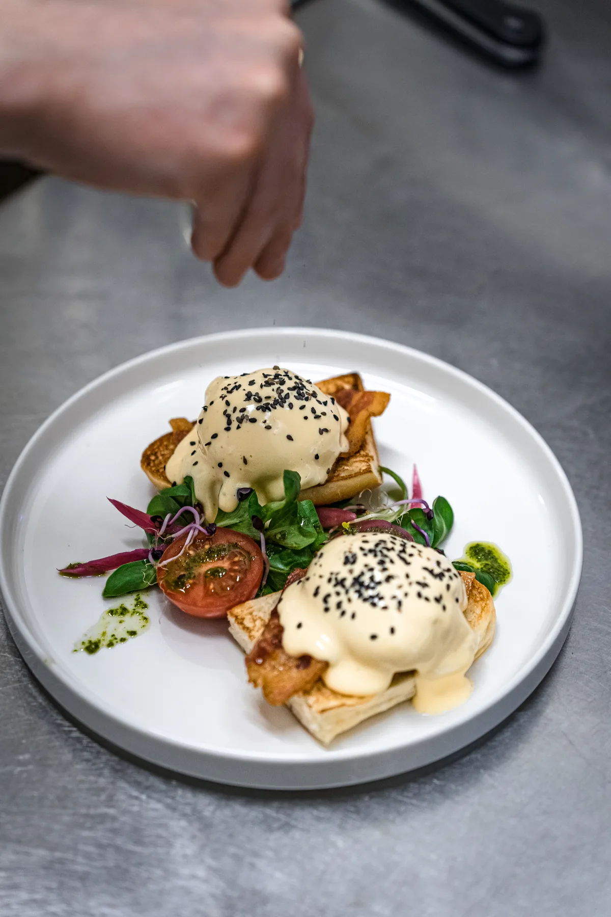 Bacon-ös Eggs Benedict