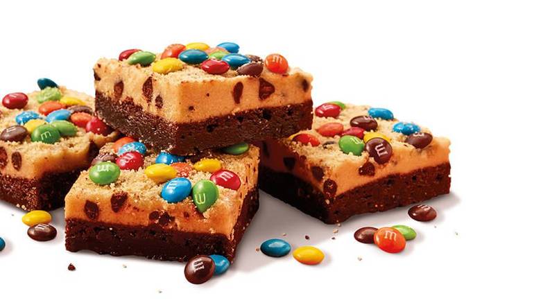 Cookie Dough Brownie made with MandM’S MINIS Chocol