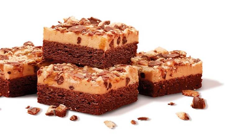 Cookie Dough Brownie made with TWIX Cookie Bar Pi