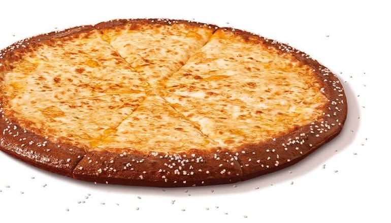 Pretzel Crust with Cheese Sauce and Cheese