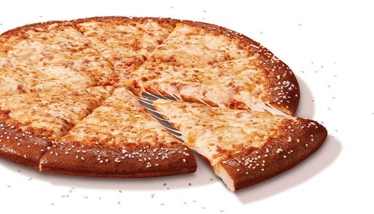 Pretzel Crust with Pizza Sauce and Pepperoni