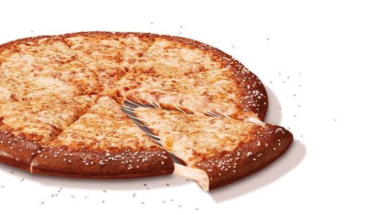 Stuffed Pretzel Crust with Pizza Sauce and Cheese