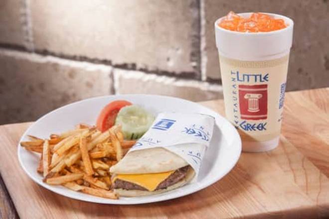 Kid's Pita Cheeseburger with Fries