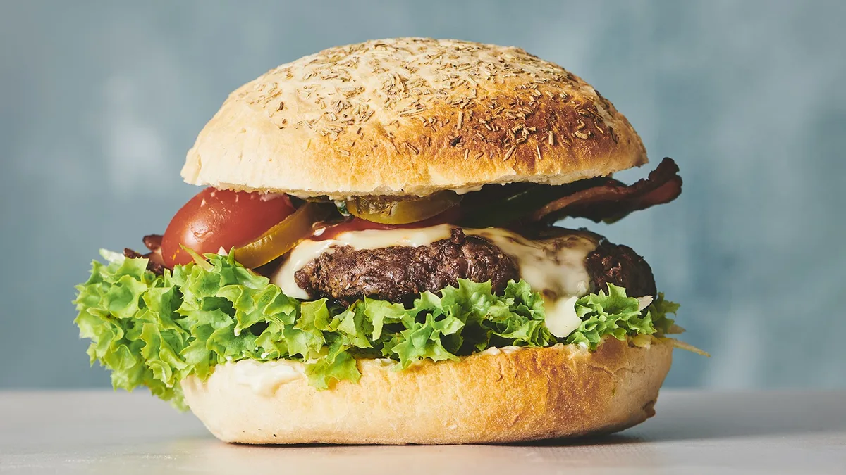 74. Bacon-cheese burger