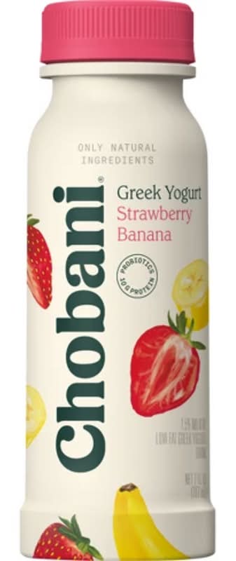 Chobani Strawberry Banana Greek Style Yogurt Drink 7oz