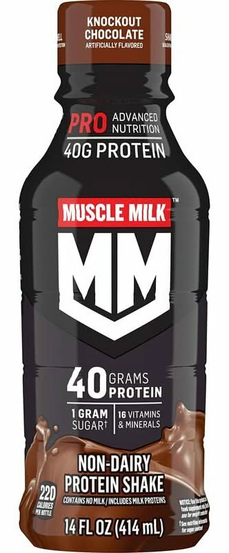 Muscle Milk Knockout Chocolate Bottle 14oz