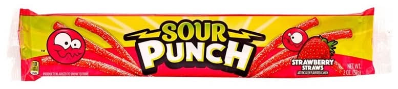 Sour Punch Straws Strawberry 2oz
