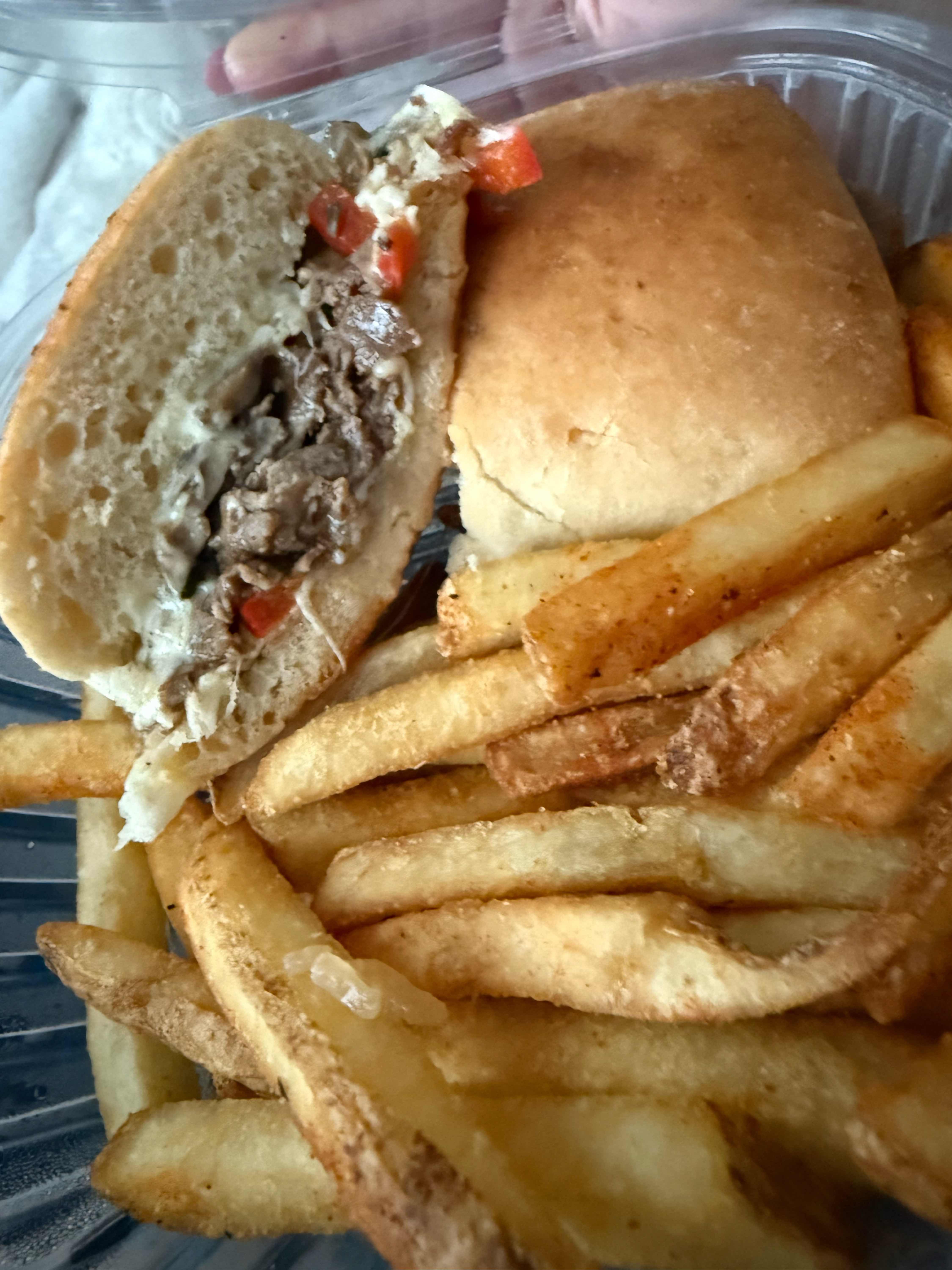 Philly Cheesesteak on Ciabatta