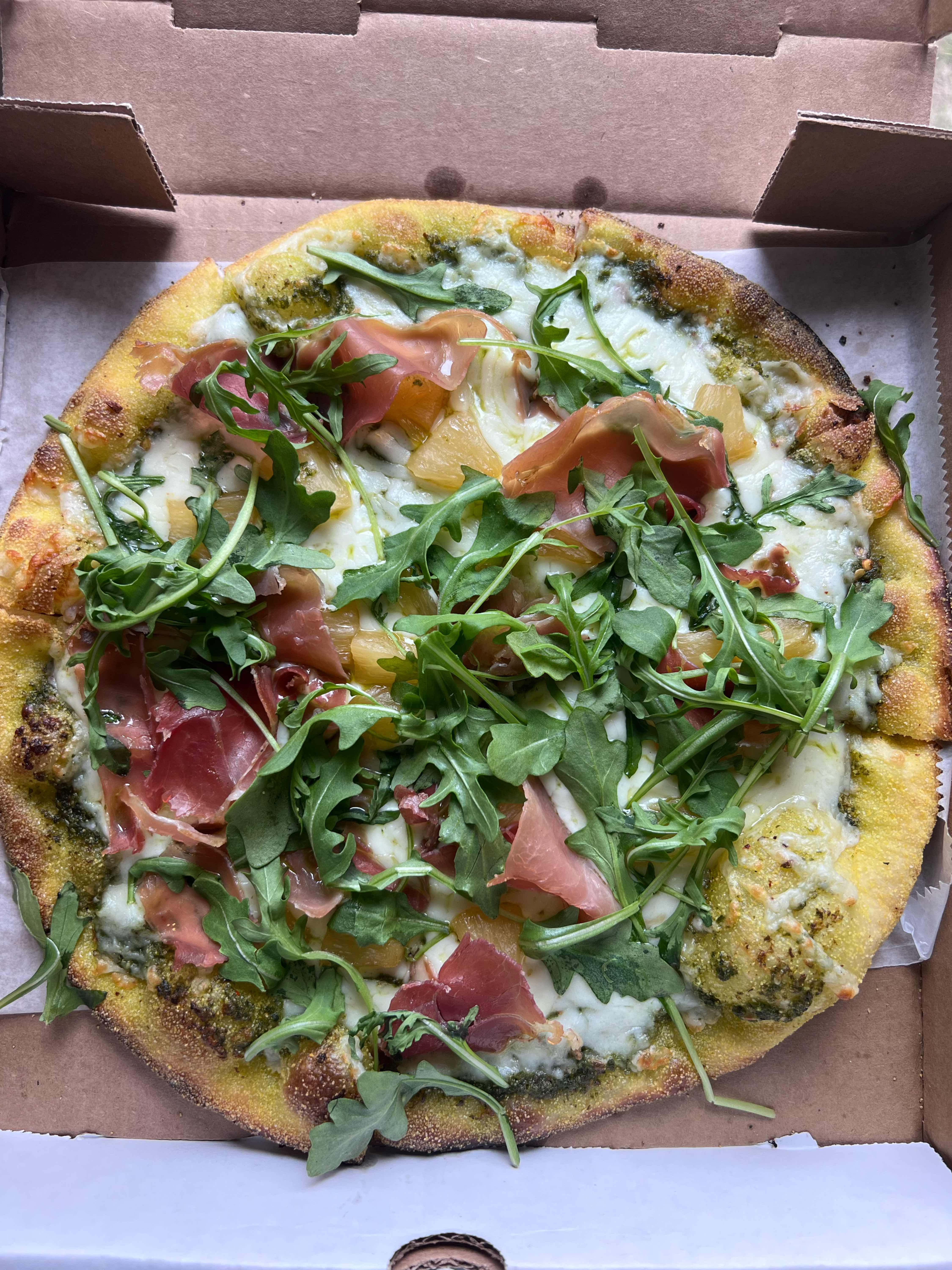 Prosciutto and Caramelized Pineapple Pizza