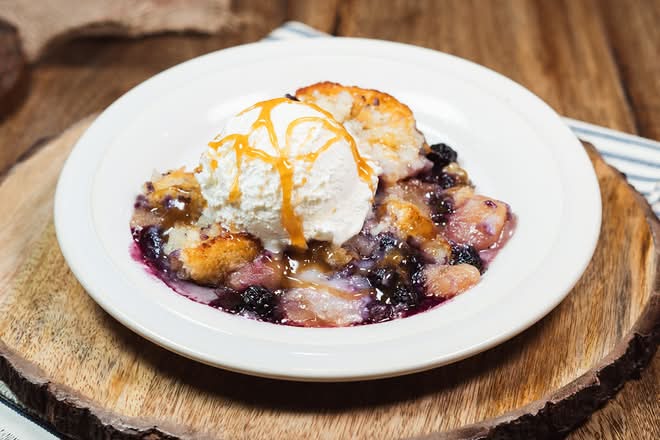 Blueberryand Apple Cobbler
