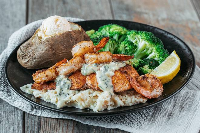 Shrimp Stacked Salmon