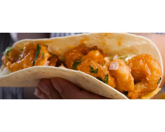 Pink Tacos with Bang Bang Shrimp