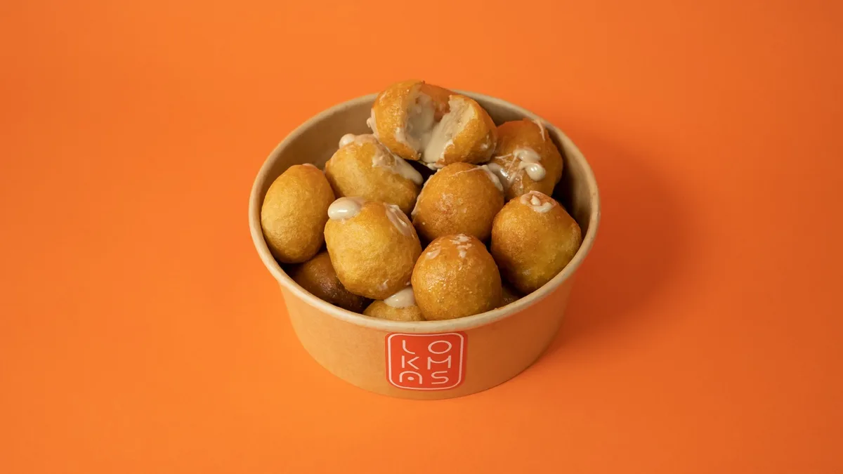 Loukoumades with White Chocolate Filling