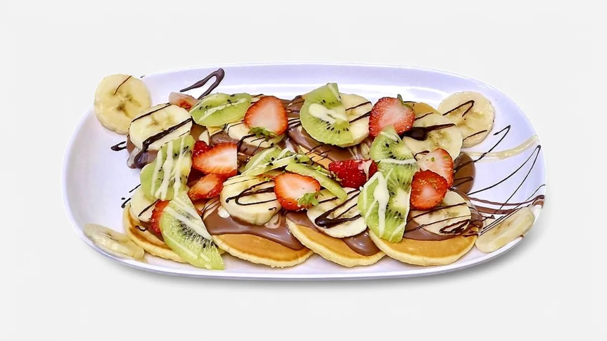 Mini Pancake mix meyvə