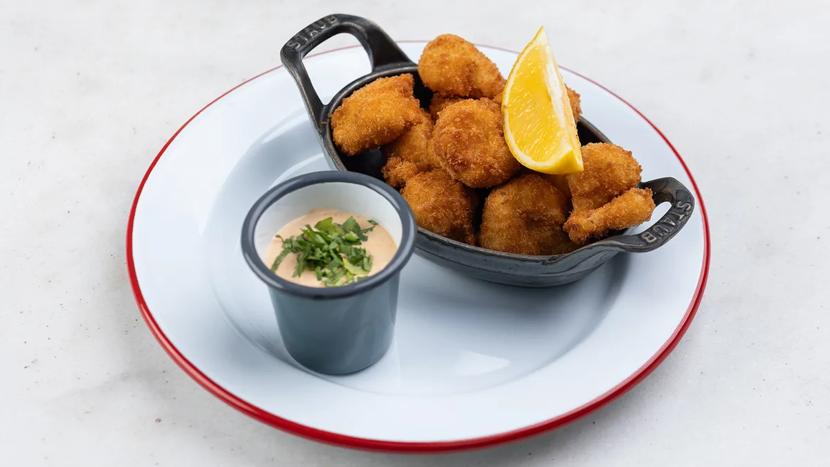 Cauliflower Bites with Kimchi Mayo