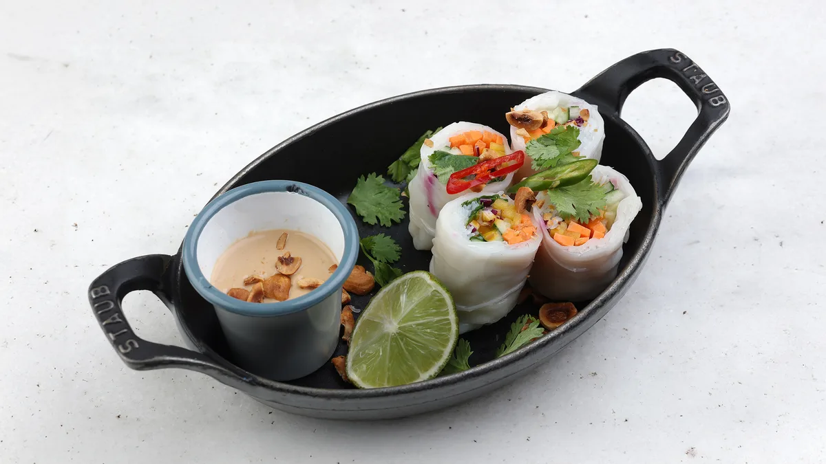 Veggie Spring Rolls, Peanut Dip