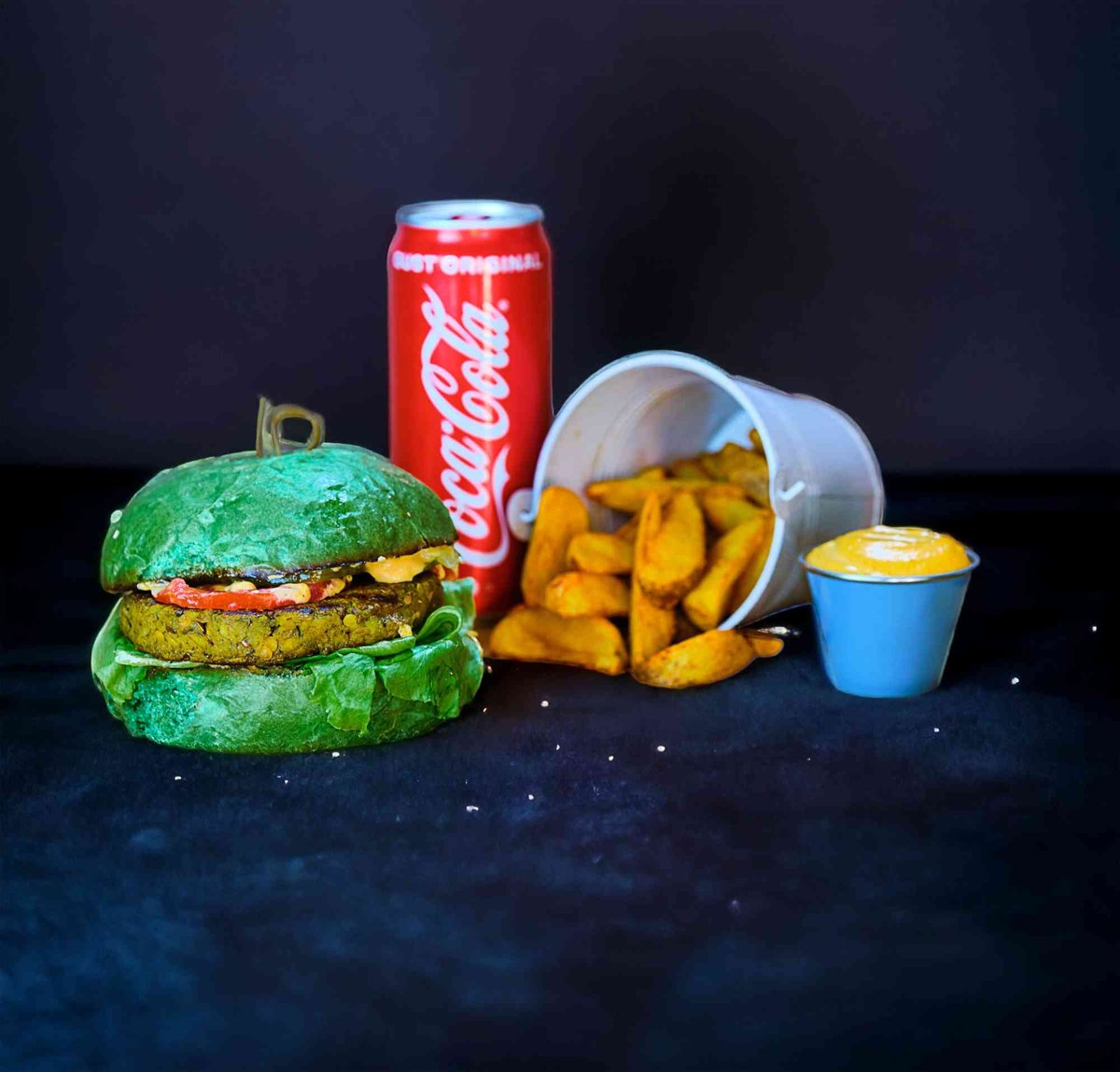 Combo: VEGAN GREEN LENTIL BURGER