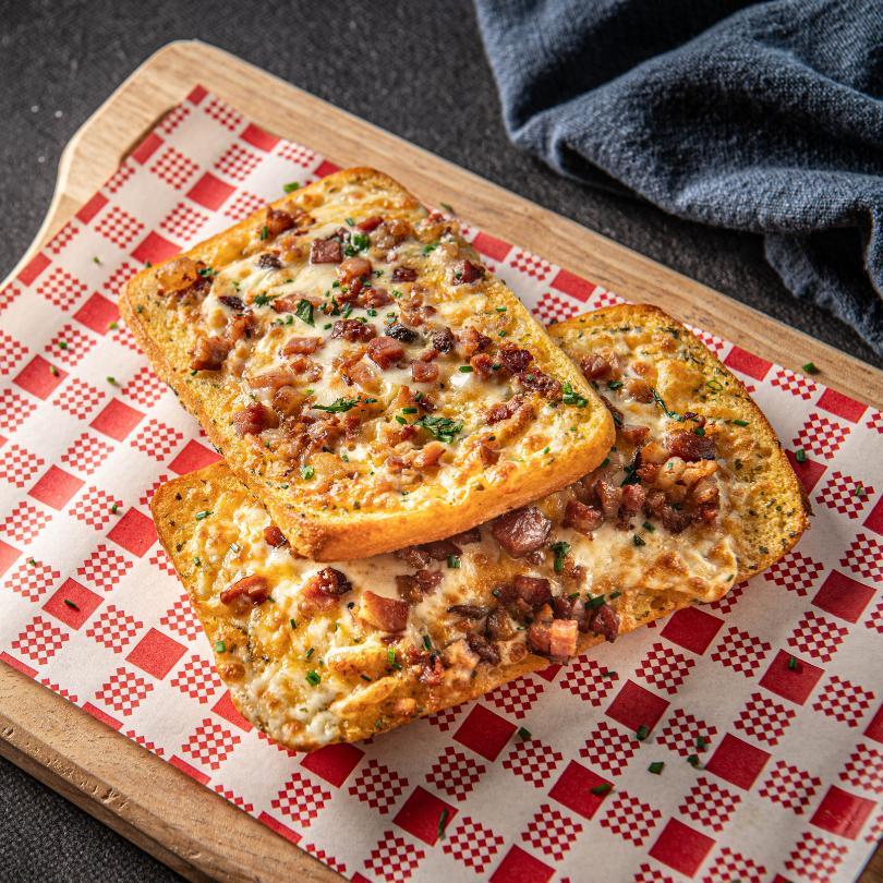 Garlic, Herb, Three Cheese and  Bacon Bread