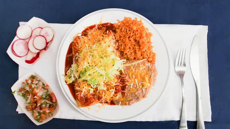 Combo #3 Two Cheese Enchiladas Plate