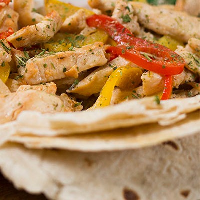 Fajitas de pollo - 04 tortilhas de 16 cm