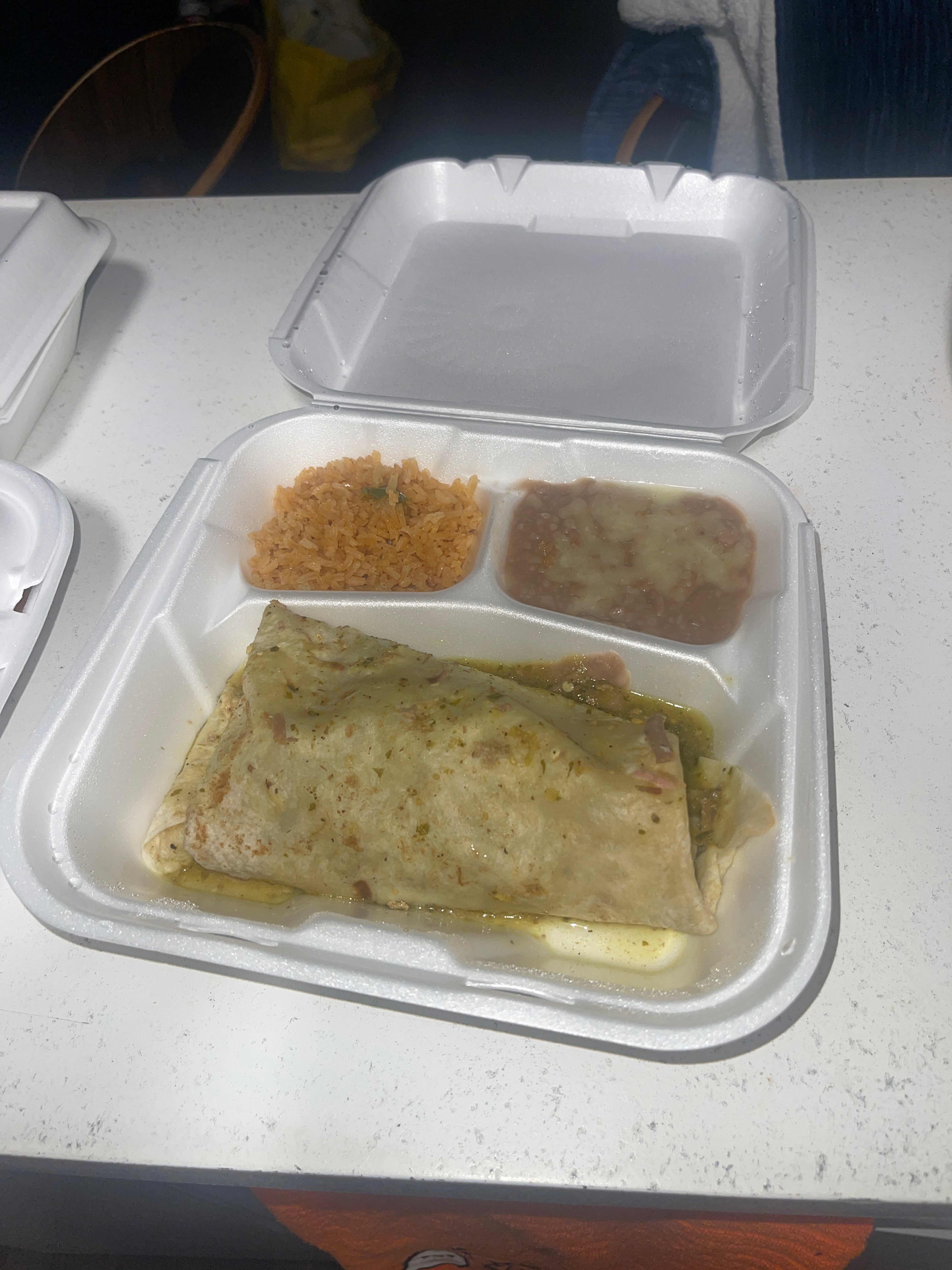 #15. Chile Verde Burrito