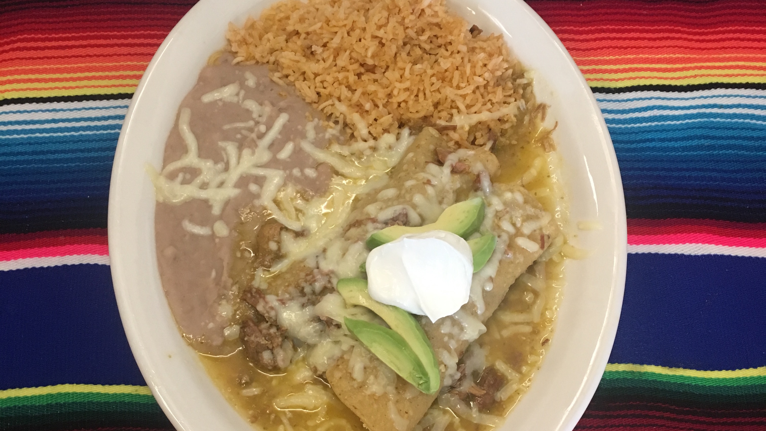 Chile Verde Enchiladas