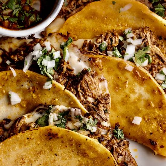 Birria Tacos Con Consomé. Birria Tacos