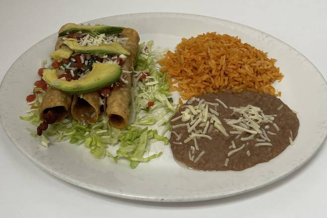 Rolled Taquitos (3 pcs) Plate