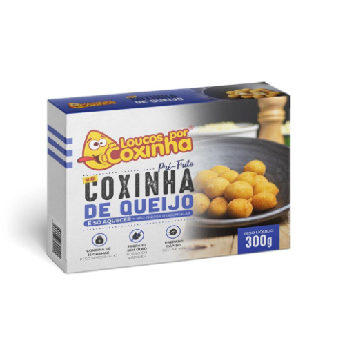 Pré-frita Coxinha de Queijo.