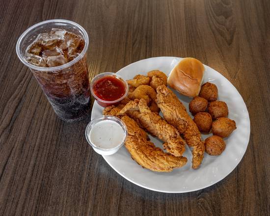 3 Piece Tenders and 7 Shrimp Platter Combo