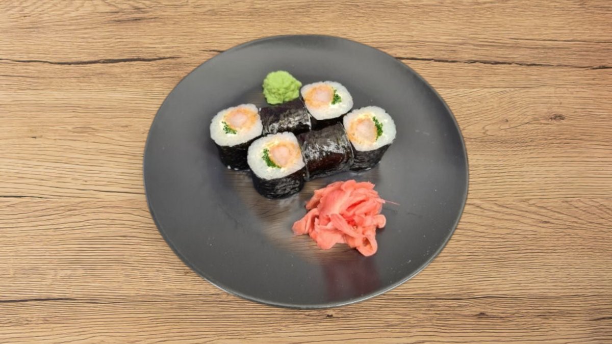 Ropogós ràk ,sajtkrém,snidling extra maki (6db)