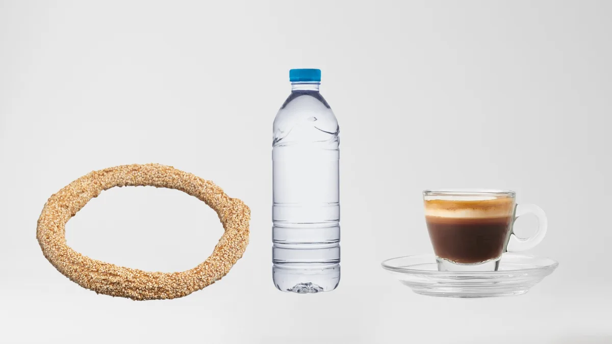 2 Coffees + 2 Cookies + 2 Bottles of Water 0.5 l!