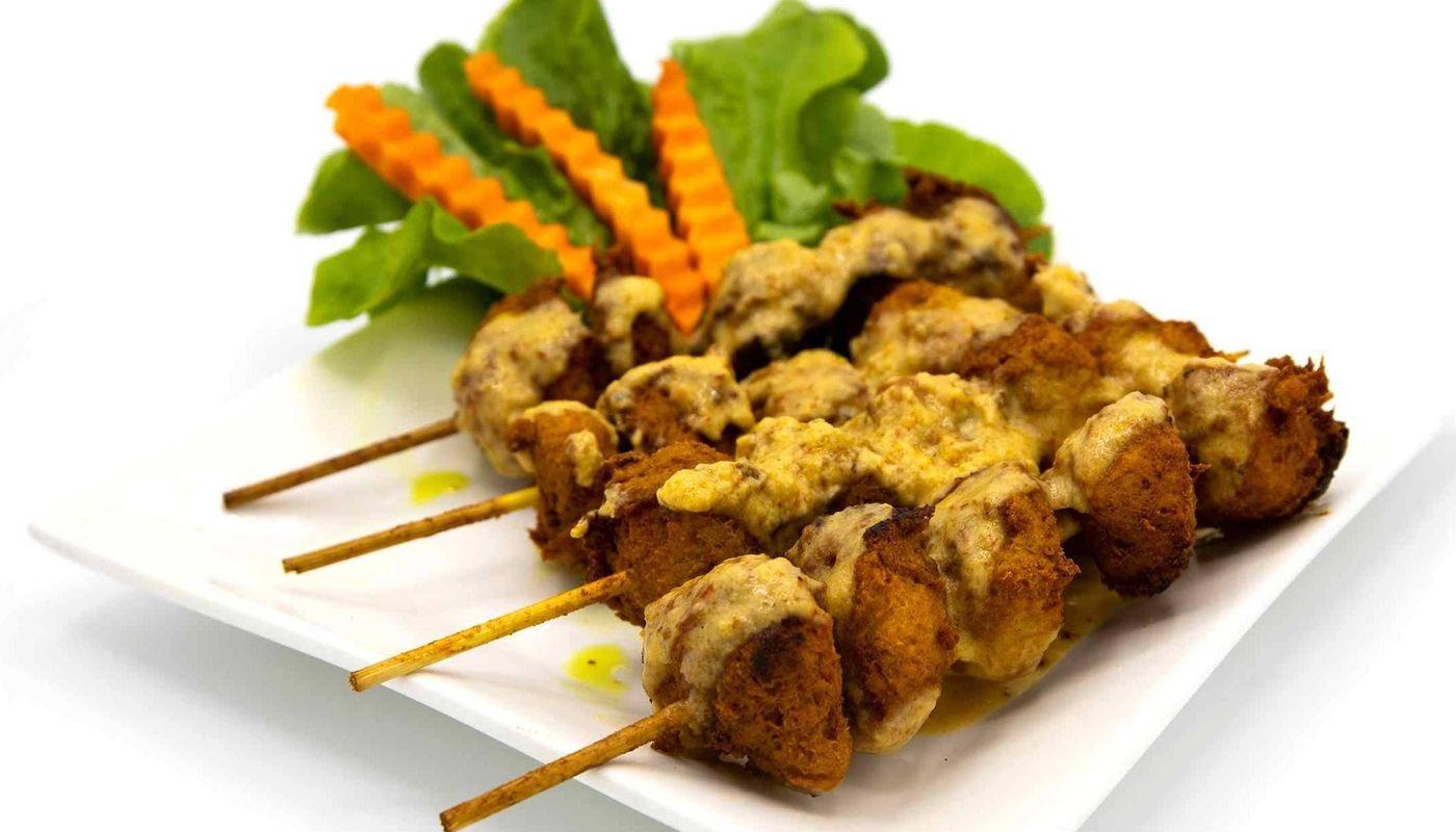11. Vegan Soy Chicken Satay Skewers