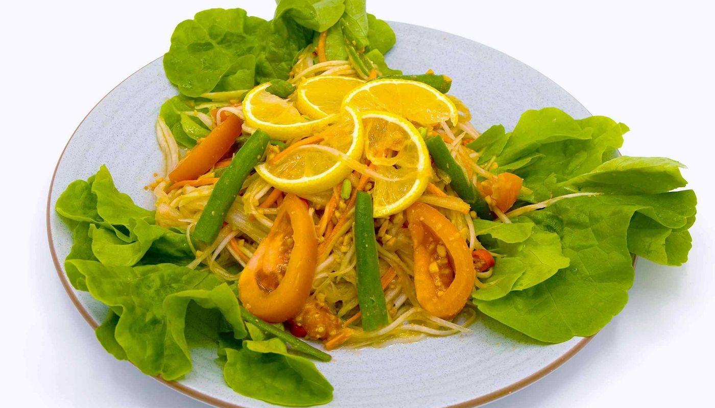 23. Green Papaya Salad (Thai Style)