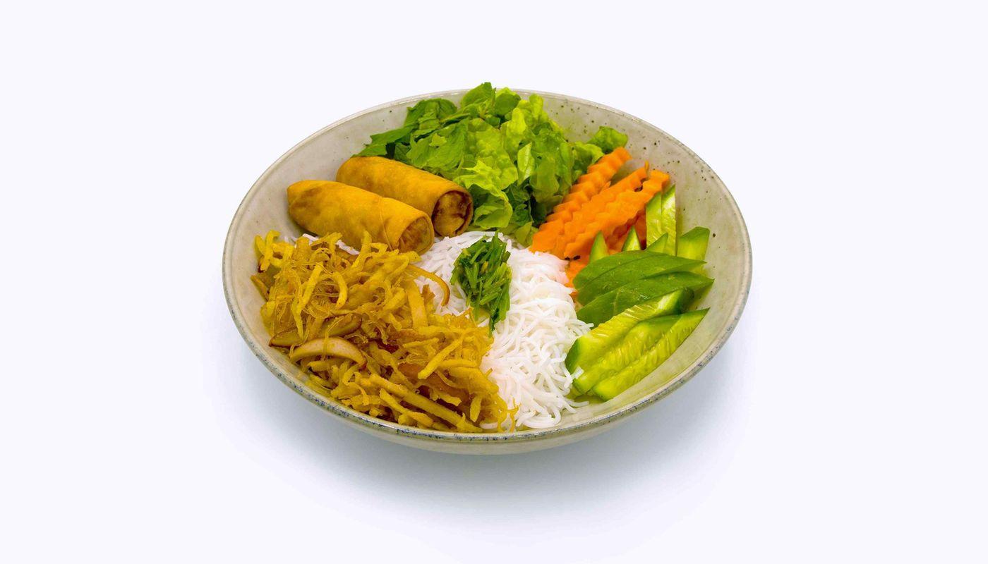 25. Shredded Tofu and Vegetable Spring Rolls (Vermicelli Salad Bowl)