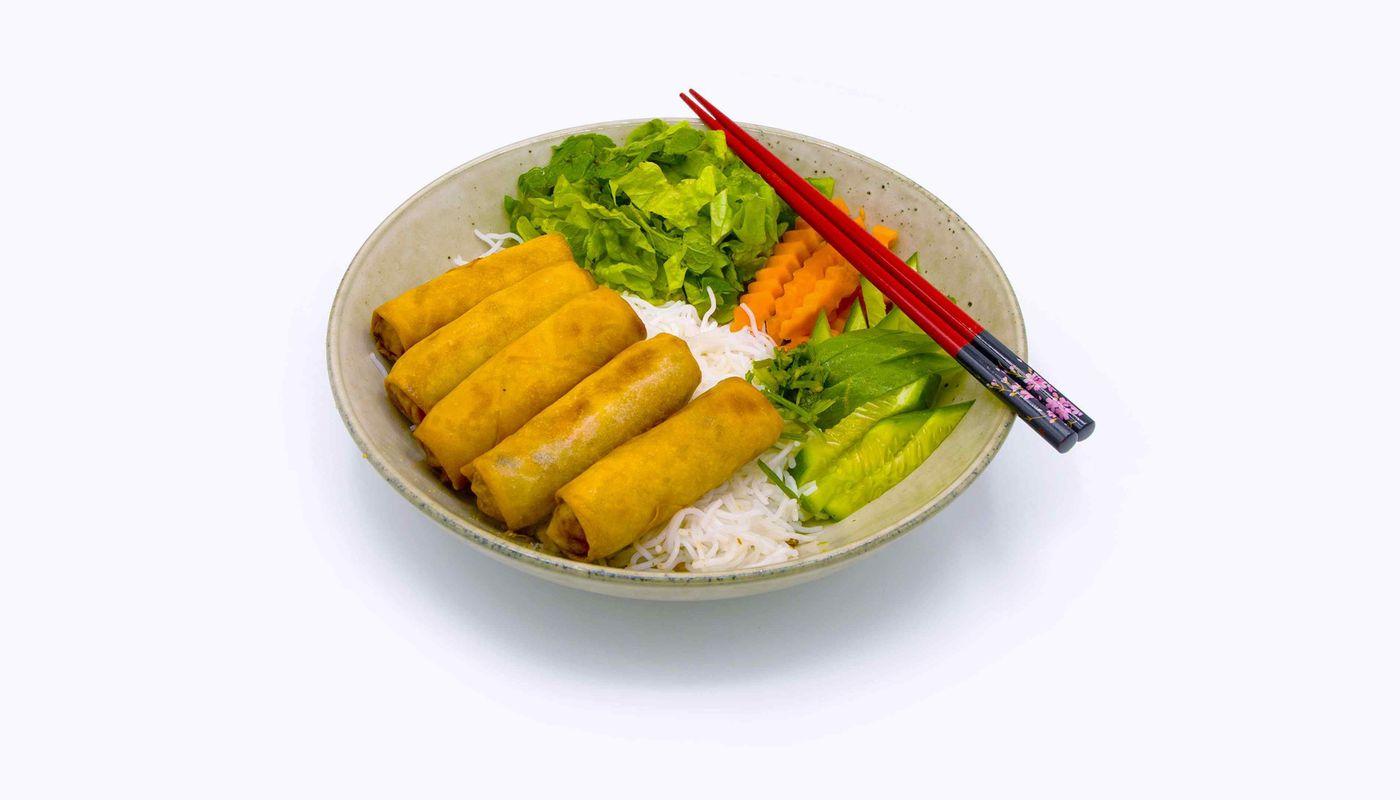 26. Vegetable Spring Rolls (Vermicelli Salad Bowl)