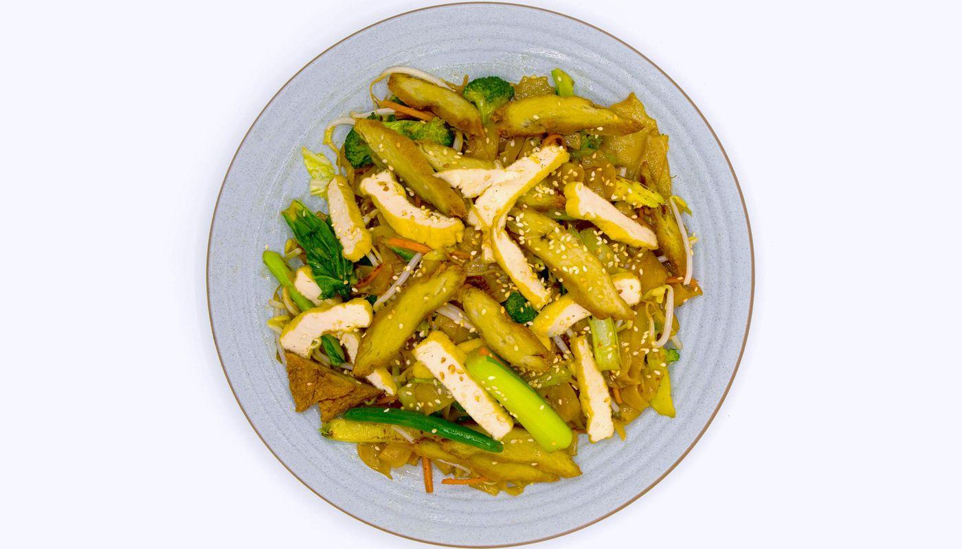 49. Soft Flat Rice Noodle Vegetable Stir Fry