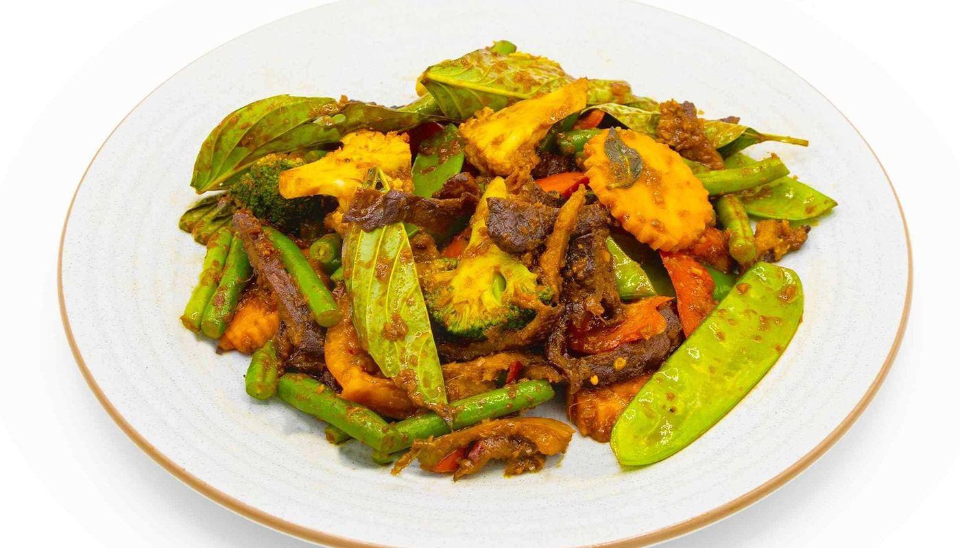 93. Vegan Duck and Green Bean Chilli Lemongrass